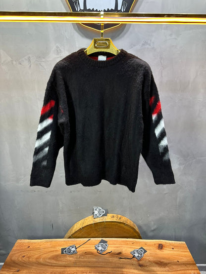 PULL TRICOT NOIR GRAPHIQUE 5108 - ZG PREMIUM