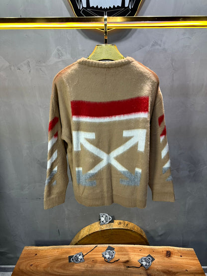 PULL TRICOT BEIGE GRAPHIQUE 5108 - ZG PREMIUM