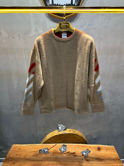 PULL TRICOT BEIGE GRAPHIQUE 5108 - ZG PREMIUM