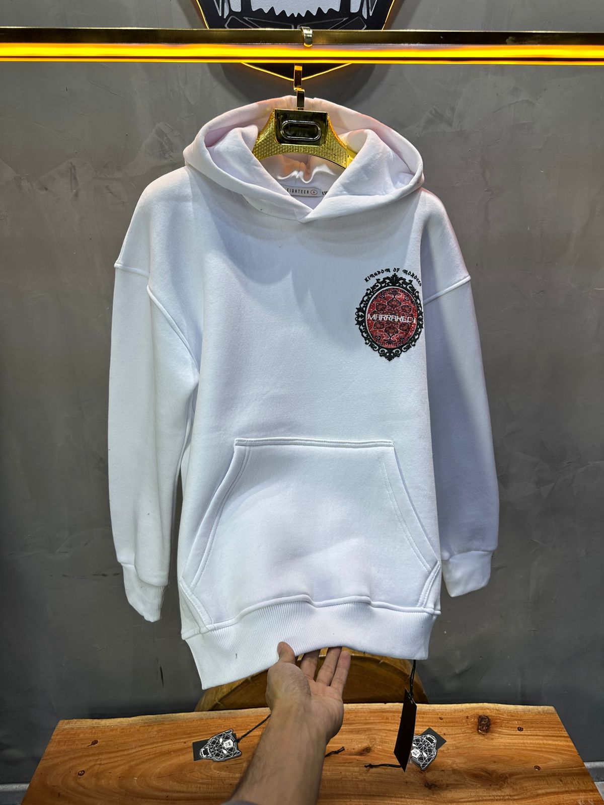 HOODIE BLANC GRAPHIQUE 7861 - ZG PREMIUM