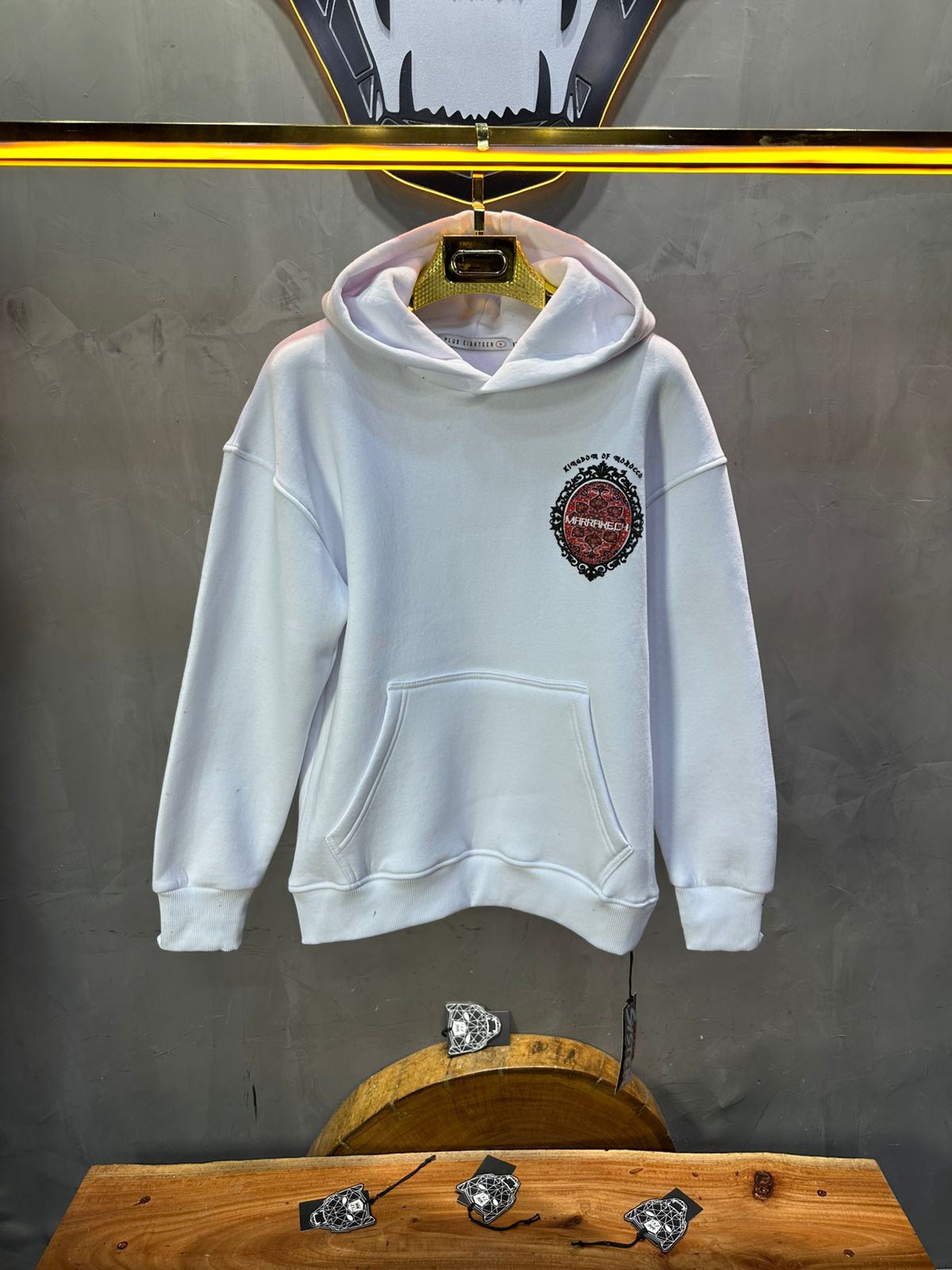 HOODIE BLANC GRAPHIQUE 7861 - ZG PREMIUM