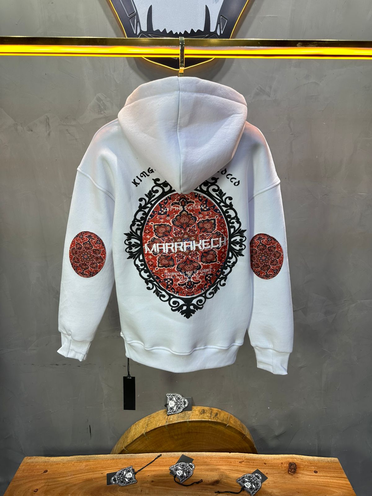 HOODIE BLANC GRAPHIQUE 7861 - ZG PREMIUM