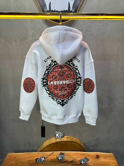 HOODIE BLANC GRAPHIQUE 7861 - ZG PREMIUM