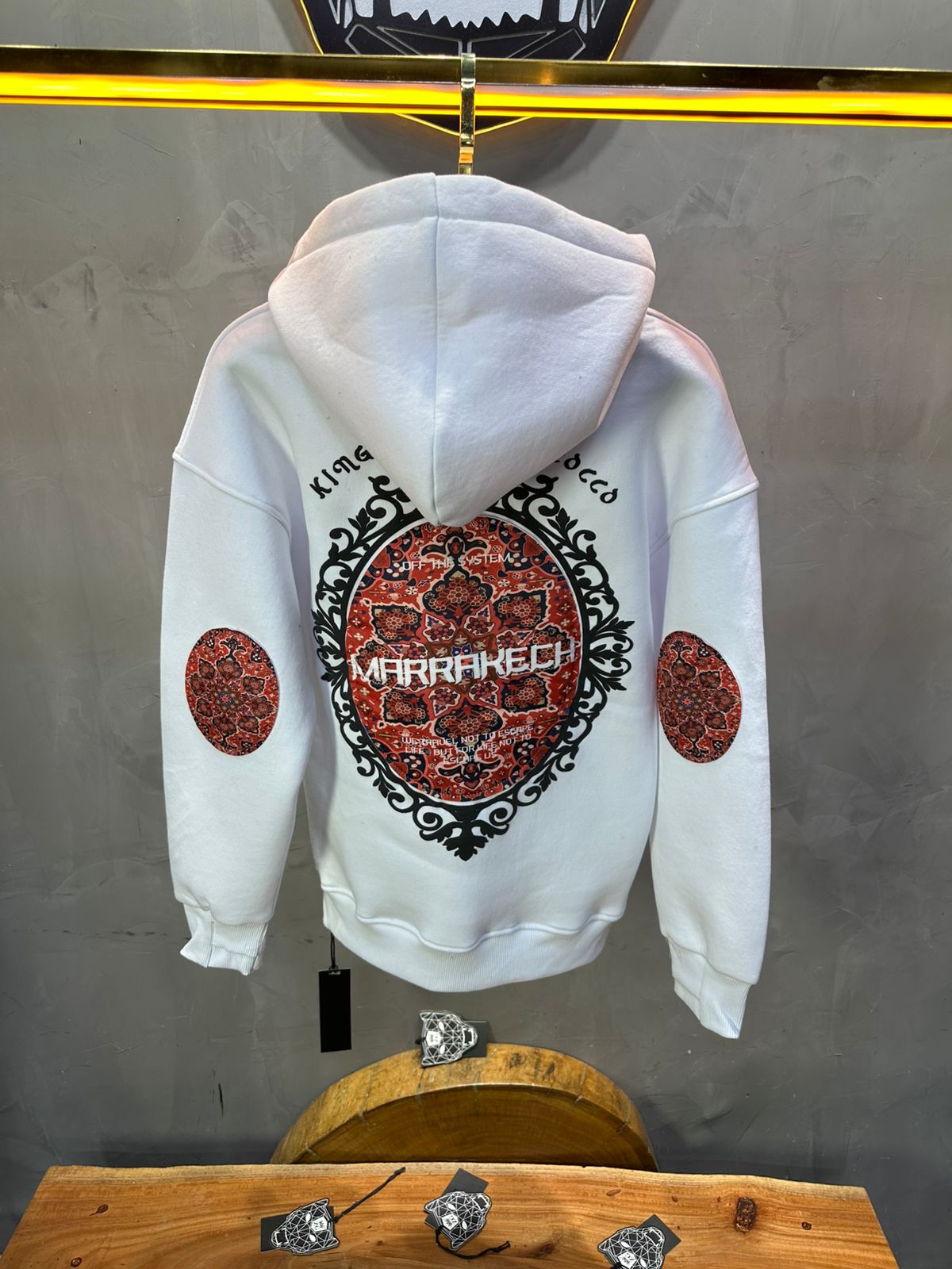 HOODIE BLANC GRAPHIQUE 7861 - ZG PREMIUM