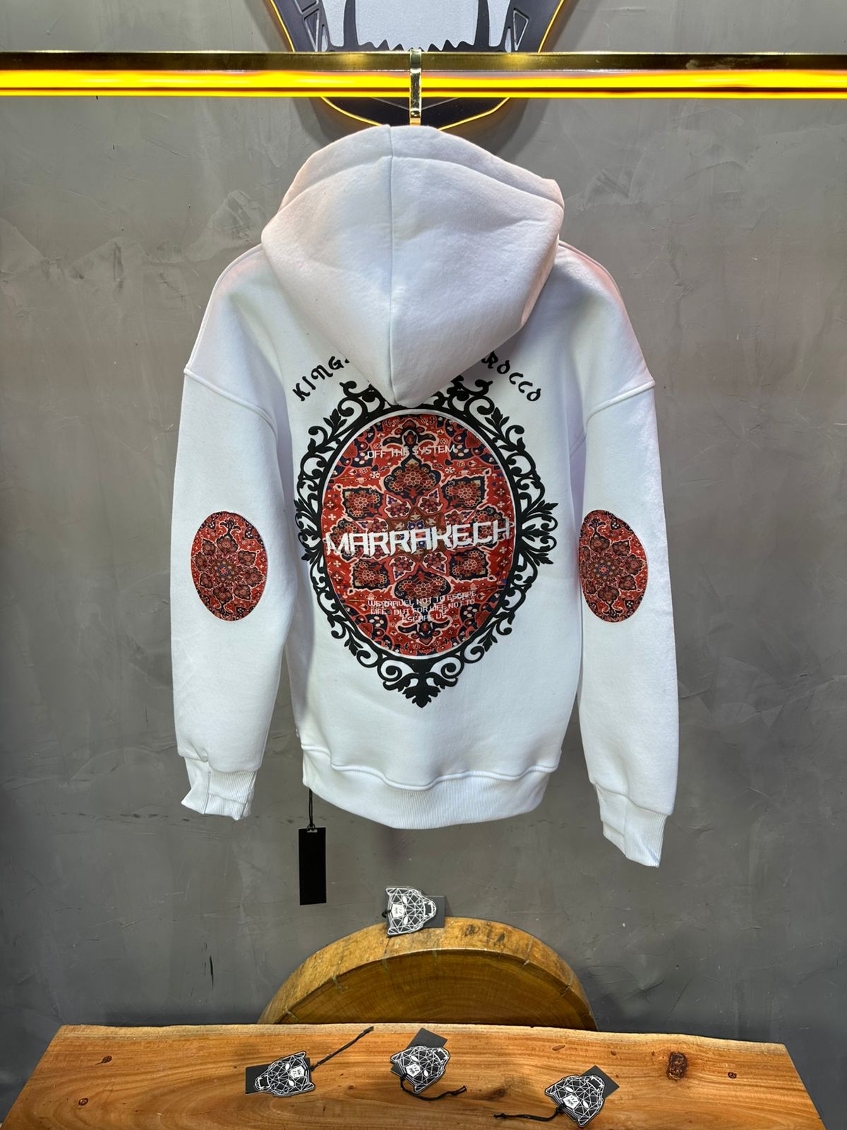 HOODIE BLANC GRAPHIQUE 7861 - ZG PREMIUM