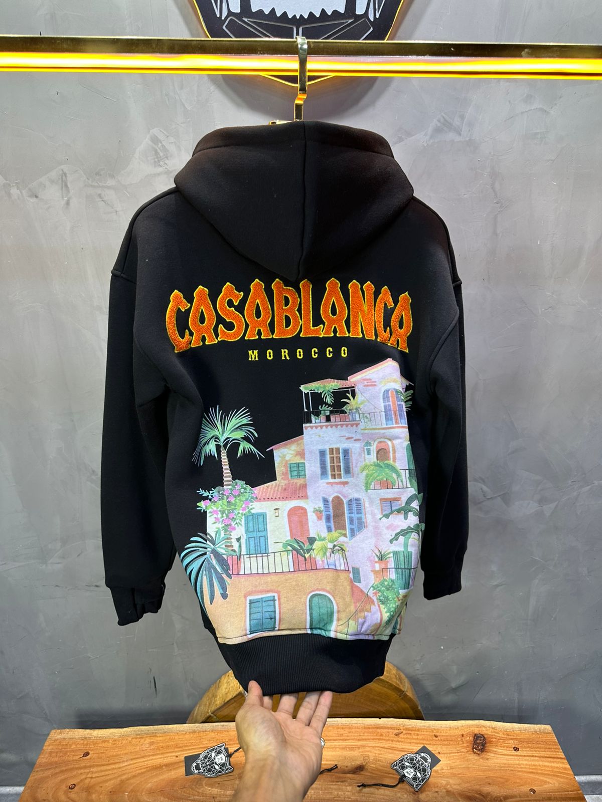 HOODIE CASABLANCA NOIR 7859 - ZG PREMIUM