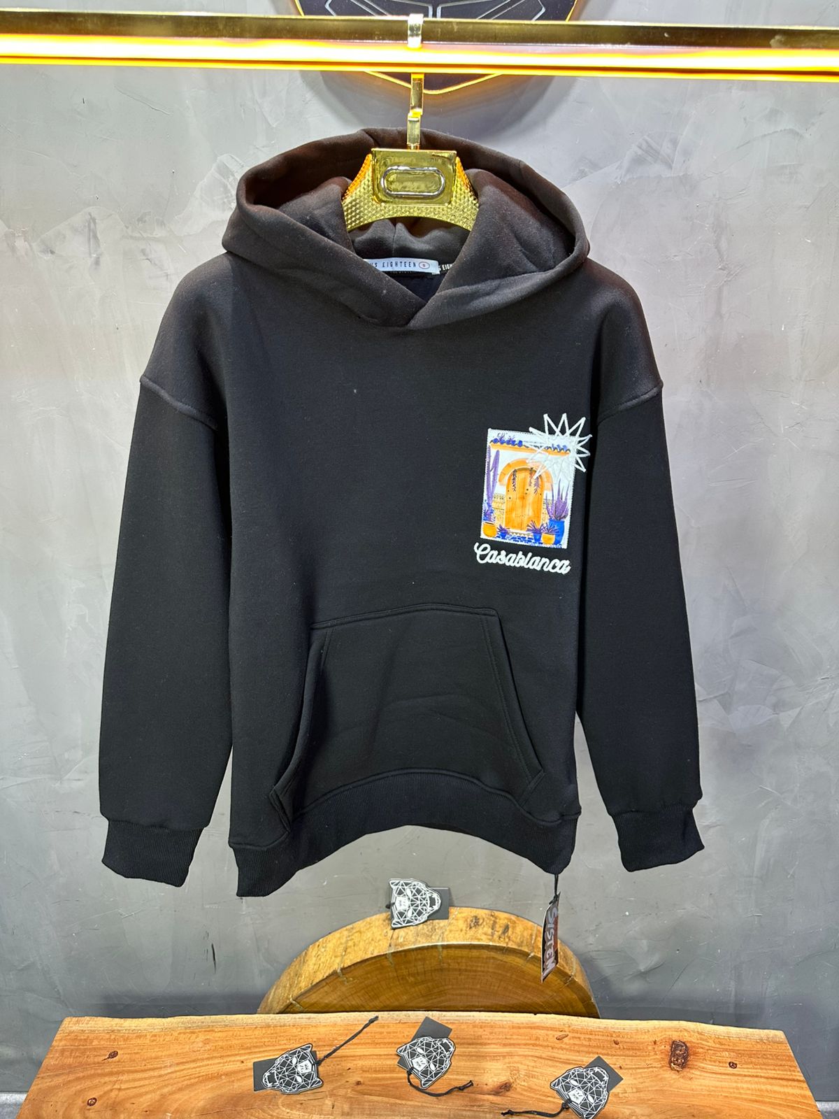HOODIE CASABLANCA NOIR 7854 - ZG PREMIUM