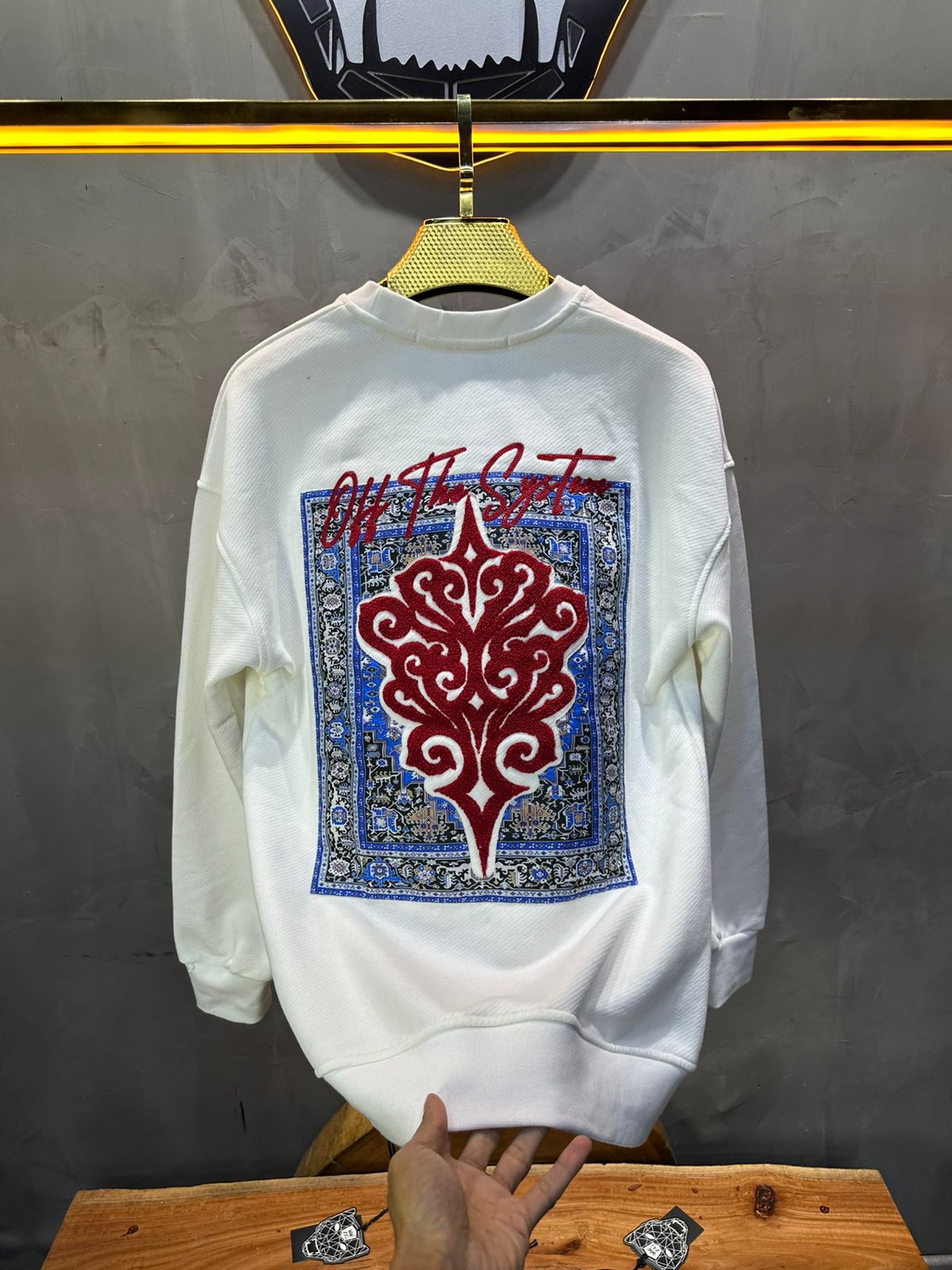SWEAT BLANC ORNEMENTAL 7509 - ZG PREMIUM