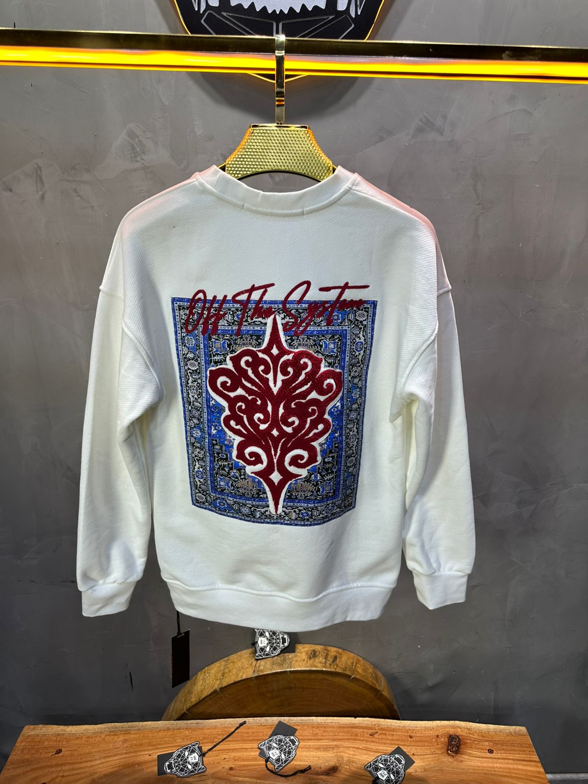 SWEAT BLANC ORNEMENTAL 7509 - ZG PREMIUM