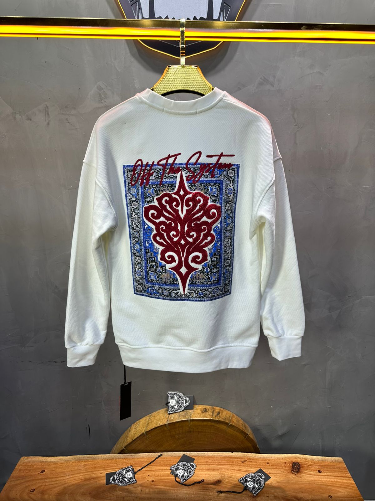 SWEAT BLANC ORNEMENTAL 7509 - ZG PREMIUM