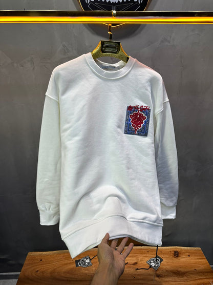 SWEAT BLANC ORNEMENTAL 7509 - ZG PREMIUM