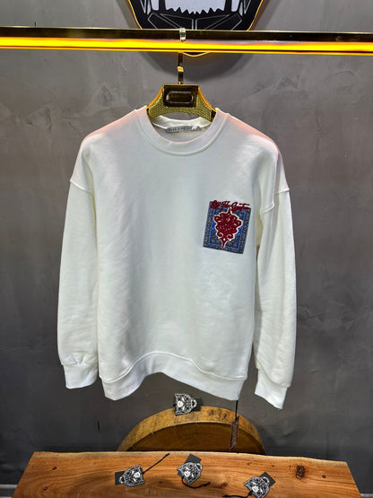 SWEAT BLANC ORNEMENTAL 7509 - ZG PREMIUM