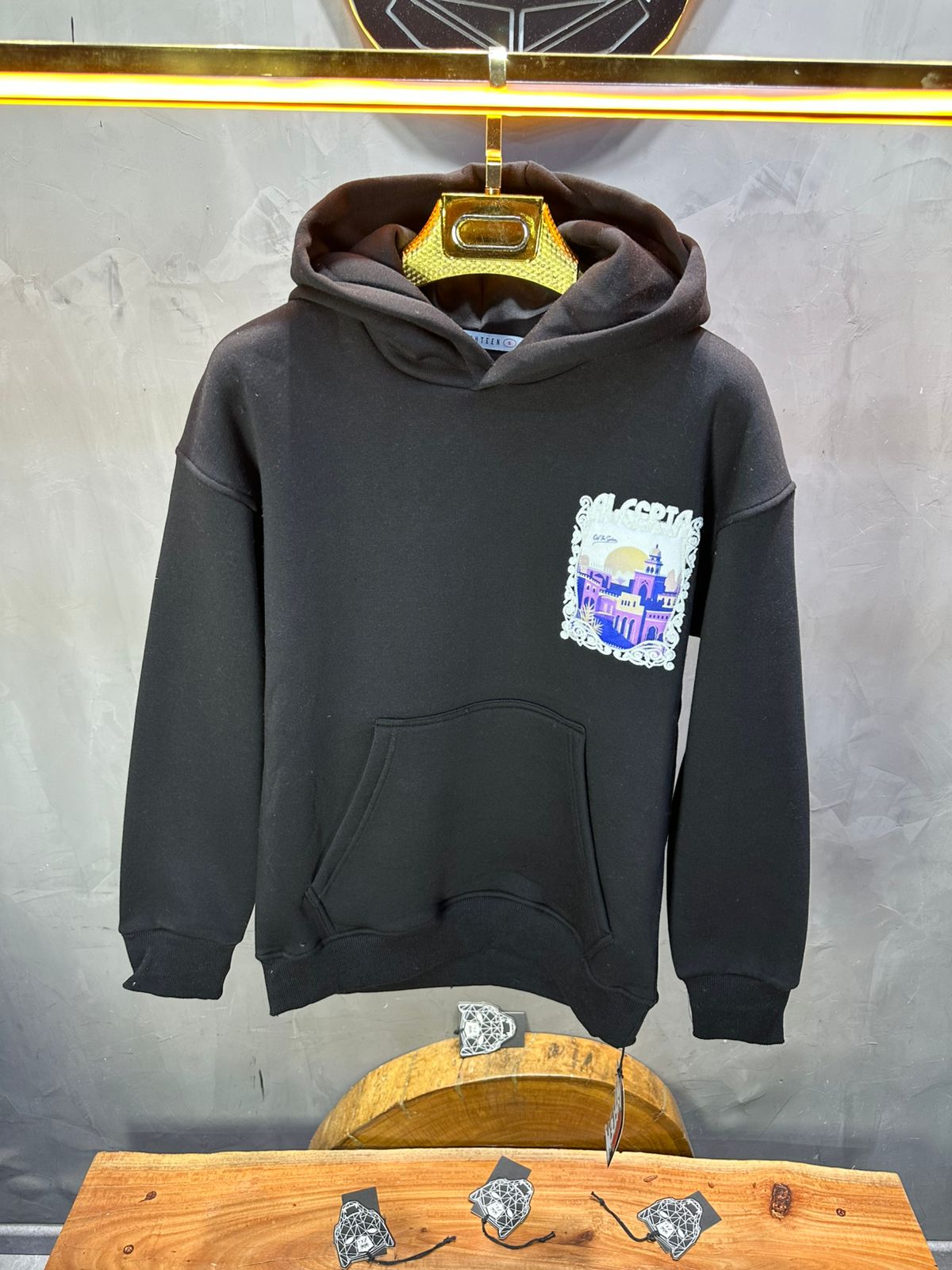 HOODIE NOIR ALGERIA 7858 - ZG PREMIUM