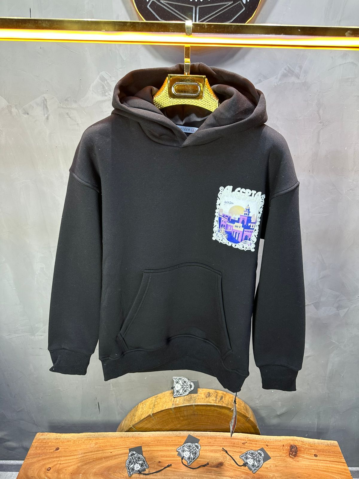 HOODIE NOIR ALGERIA 7858 - ZG PREMIUM