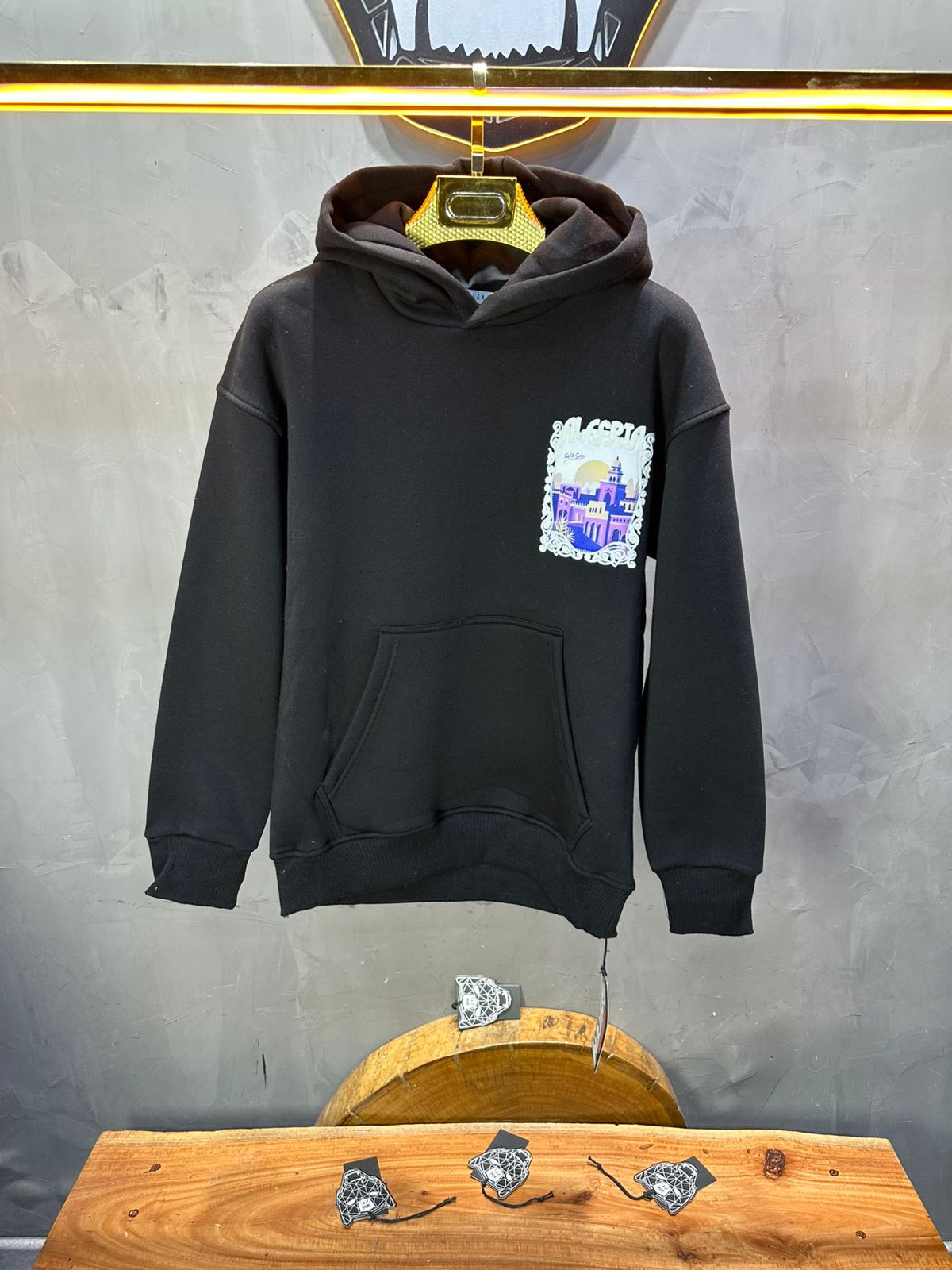 HOODIE NOIR ALGERIA 7858 - ZG PREMIUM