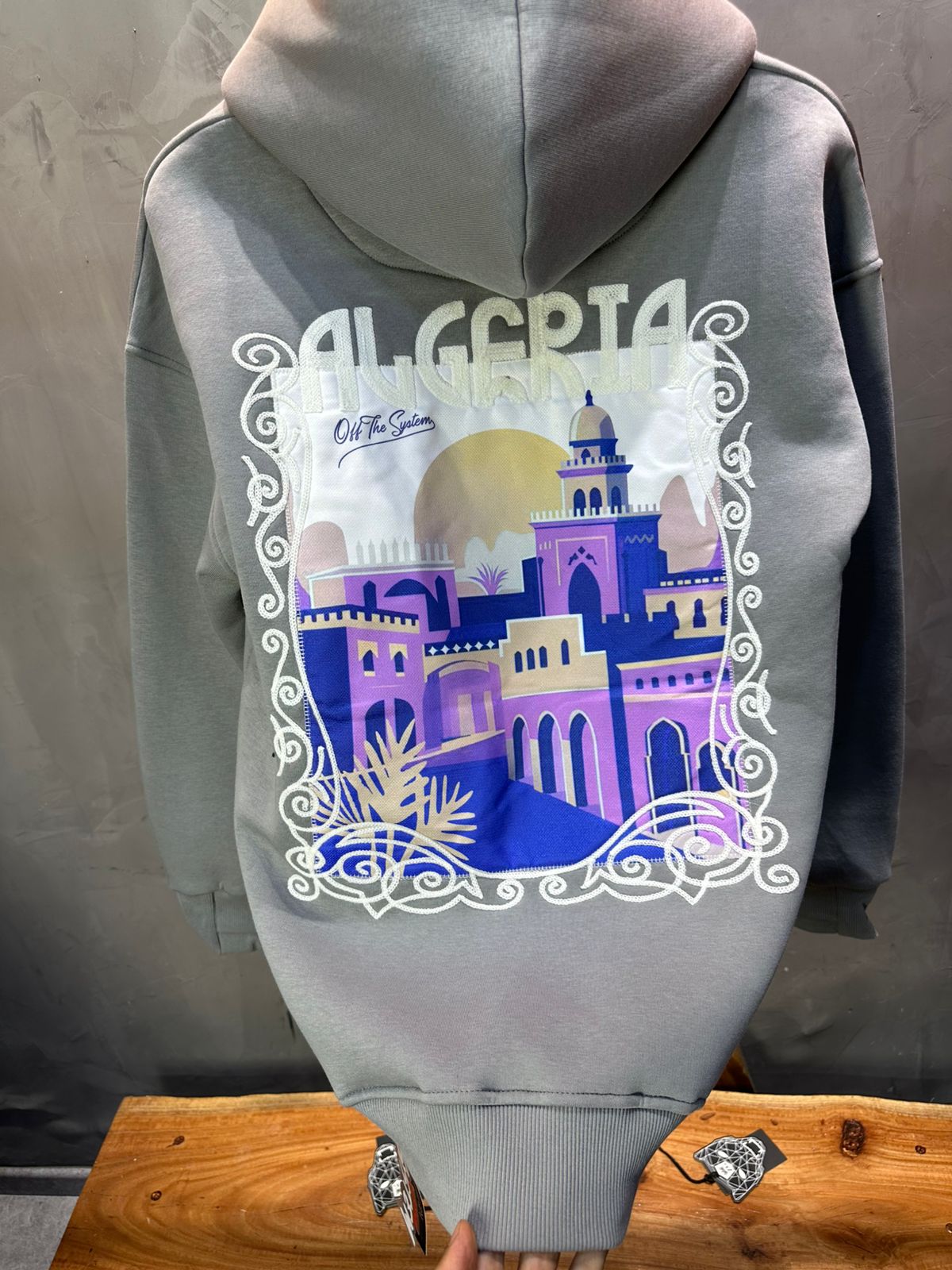 HOODIE GRIS ALGERIA 7858 - ZG PREMIUM