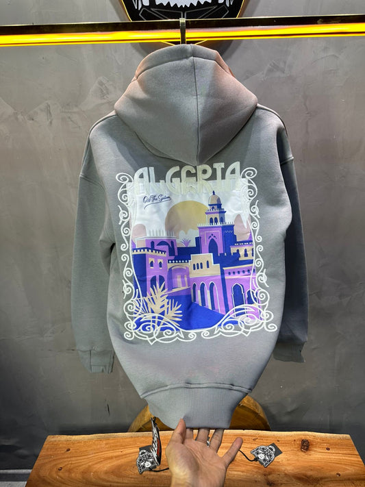 HOODIE GRIS ALGERIA 7858 - ZG PREMIUM