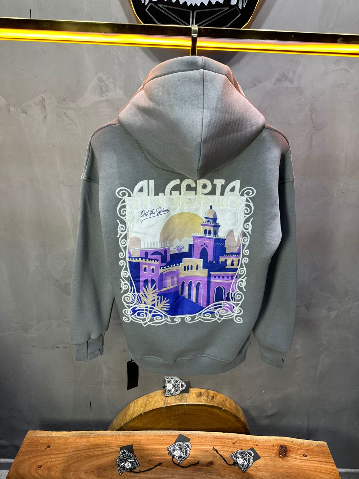 HOODIE GRIS ALGERIA 7858 - ZG PREMIUM
