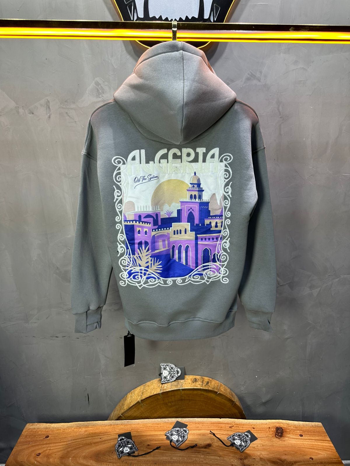 HOODIE GRIS ALGERIA 7858 - ZG PREMIUM