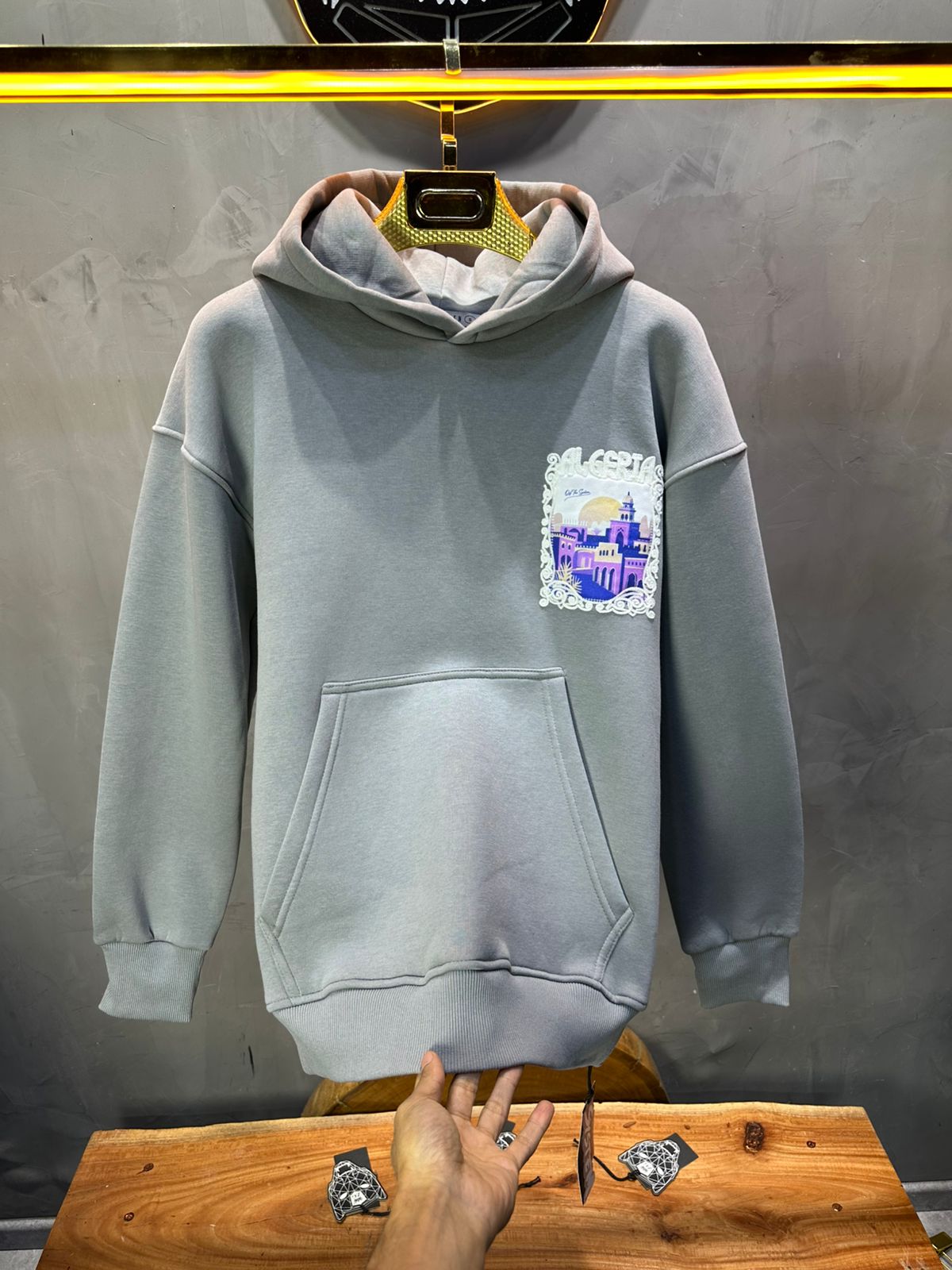 HOODIE GRIS ALGERIA 7858 - ZG PREMIUM