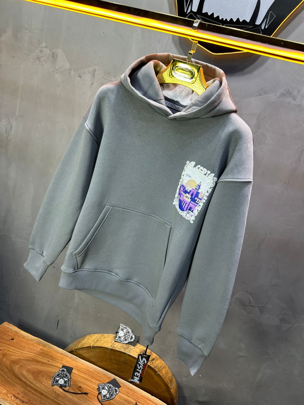 HOODIE GRIS ALGERIA 7858 - ZG PREMIUM