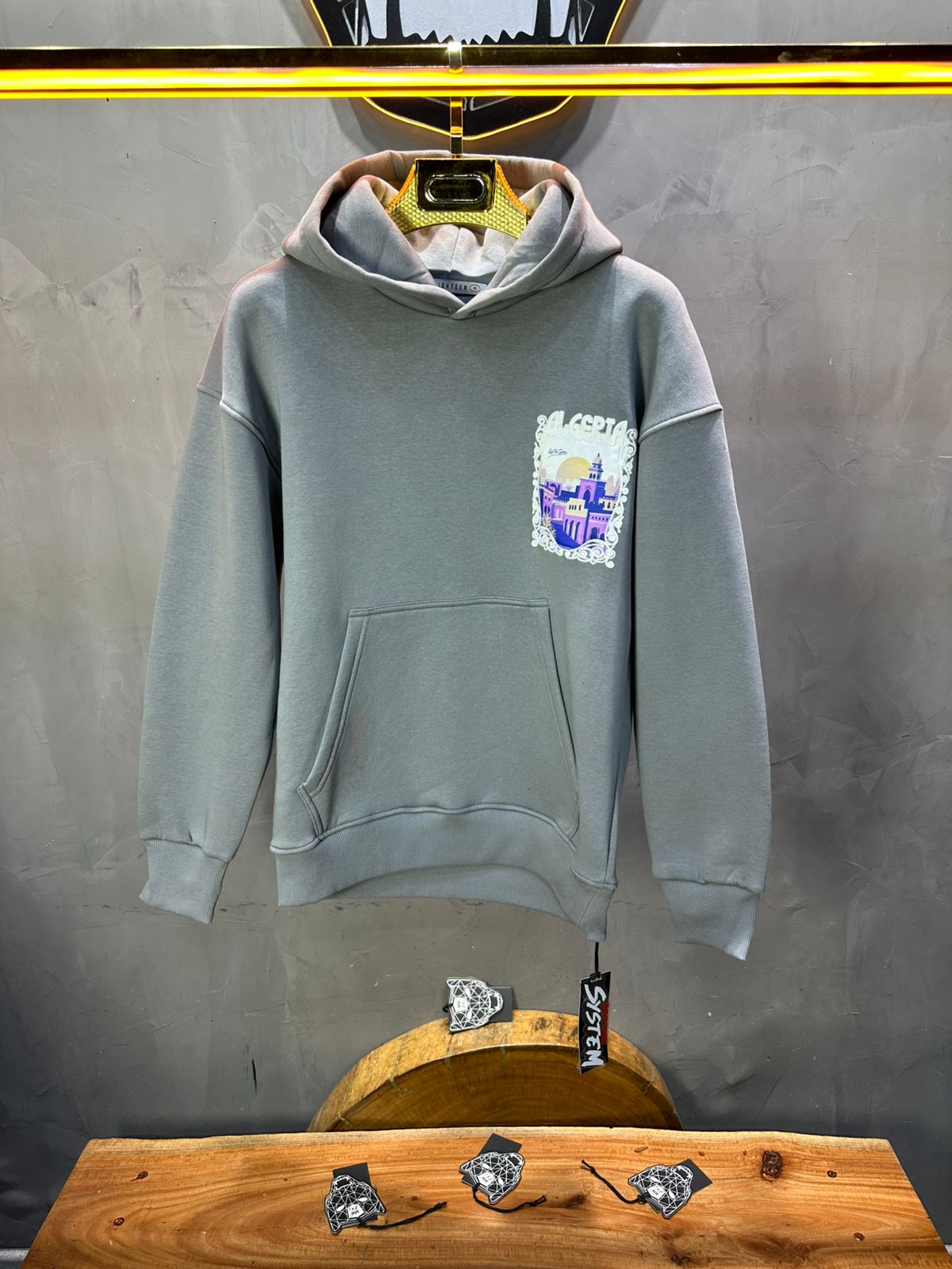 HOODIE GRIS ALGERIA 7858 - ZG PREMIUM