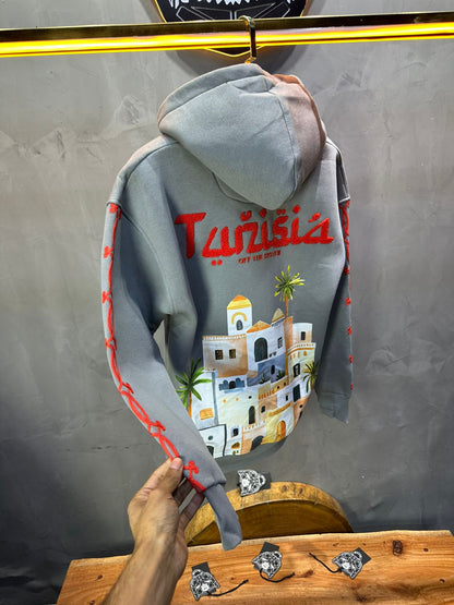 SWEAT CAPUCH GRIS TUNISIA 7857 - ZG PREMIUM