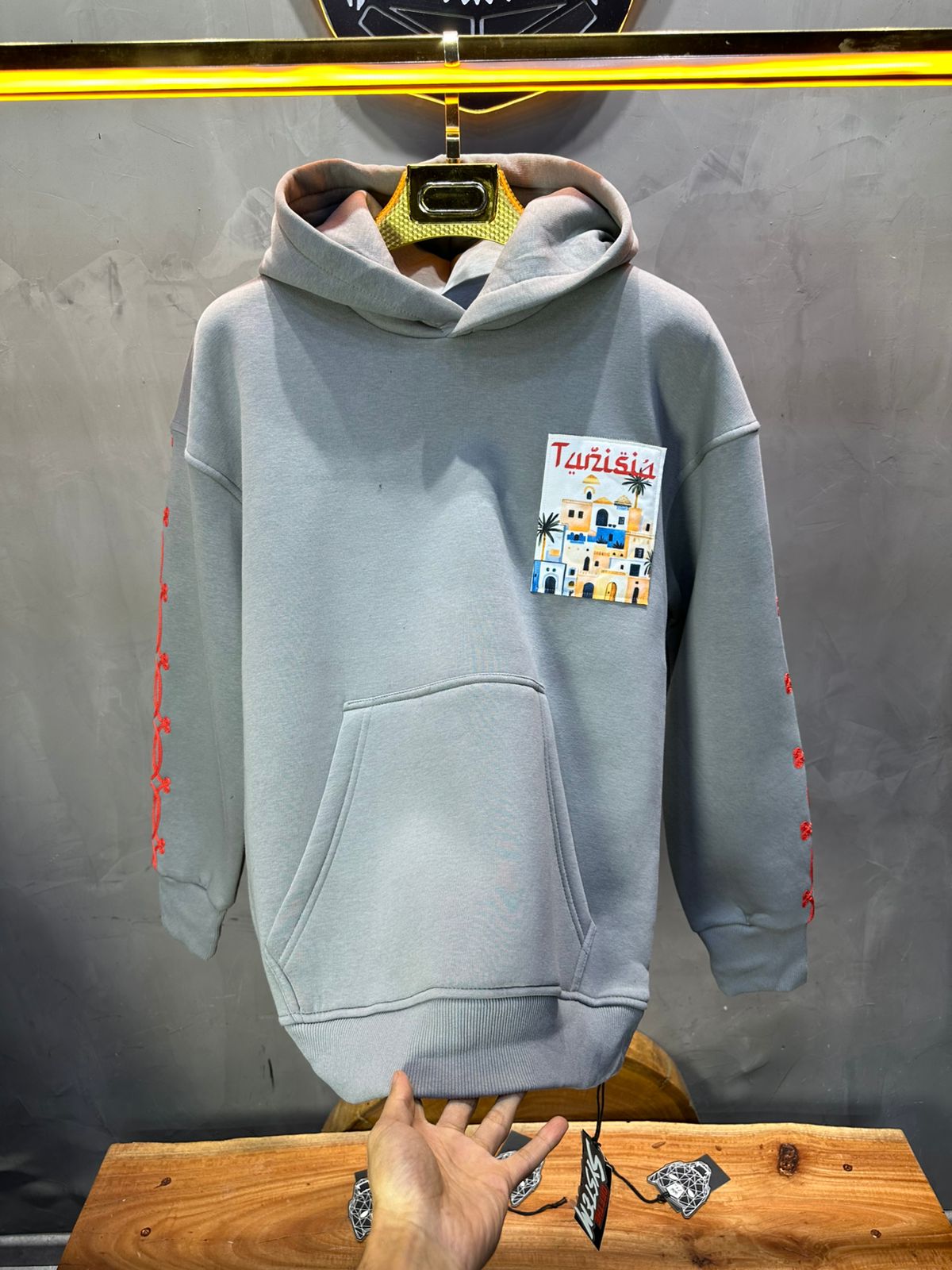 SWEAT CAPUCH GRIS TUNISIA 7857 - ZG PREMIUM