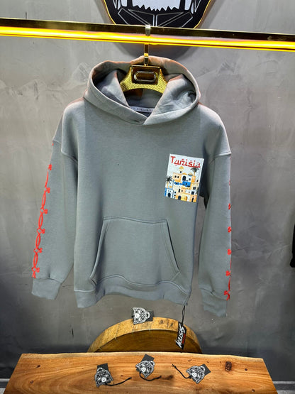 SWEAT CAPUCH GRIS TUNISIA 7857 - ZG PREMIUM