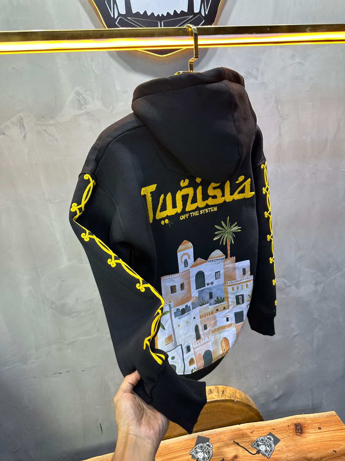SWEAT CAPUCH NOIR TUNISIA 7857 - ZG PREMIUM