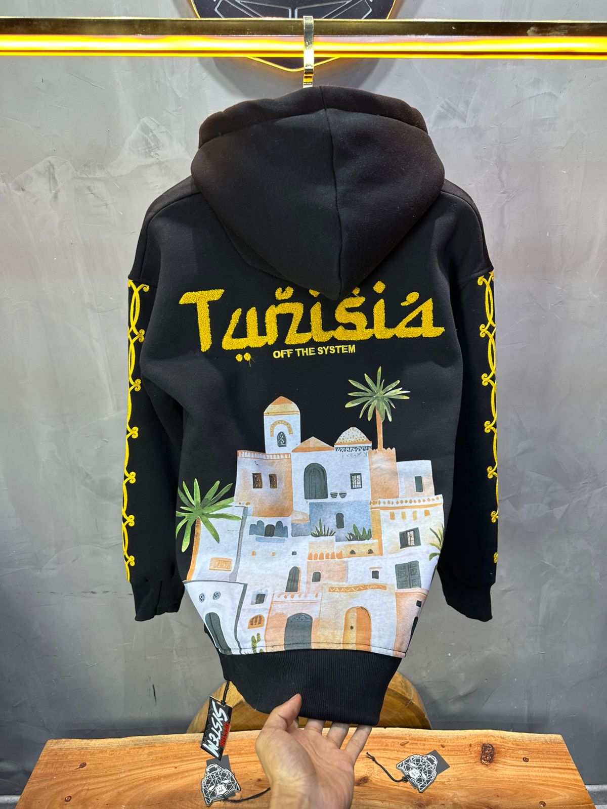 SWEAT CAPUCH NOIR TUNISIA 7857 - ZG PREMIUM