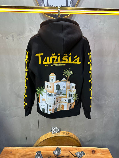 SWEAT CAPUCH NOIR TUNISIA 7857 - ZG PREMIUM
