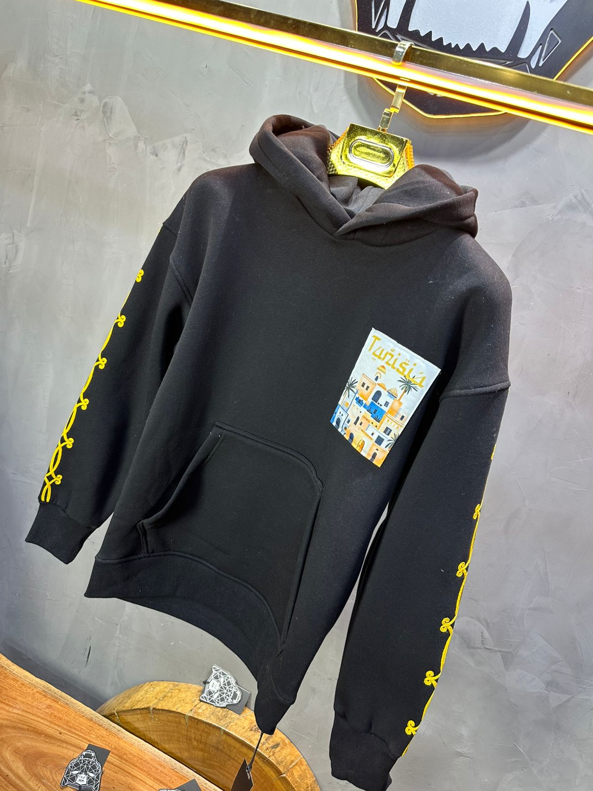 SWEAT CAPUCH NOIR TUNISIA 7857 - ZG PREMIUM