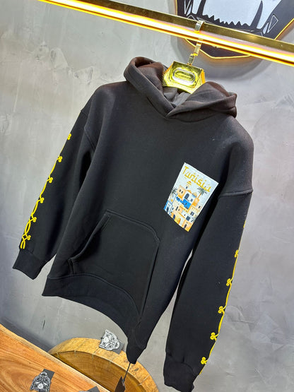 SWEAT CAPUCH NOIR TUNISIA 7857 - ZG PREMIUM