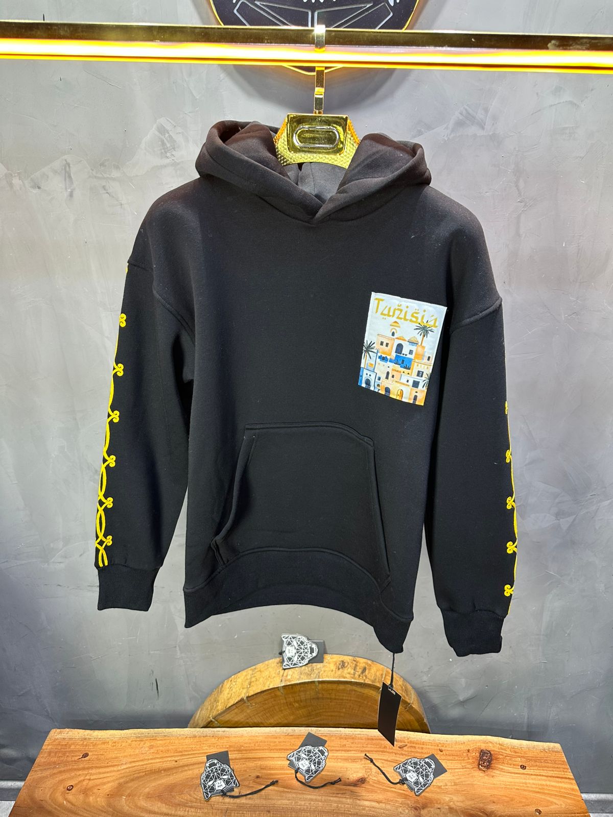 SWEAT CAPUCH NOIR TUNISIA 7857 - ZG PREMIUM