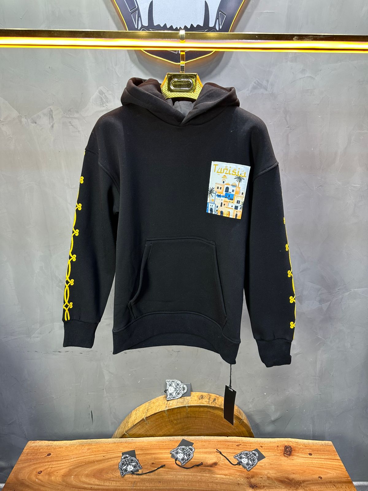 SWEAT CAPUCH NOIR TUNISIA 7857 - ZG PREMIUM