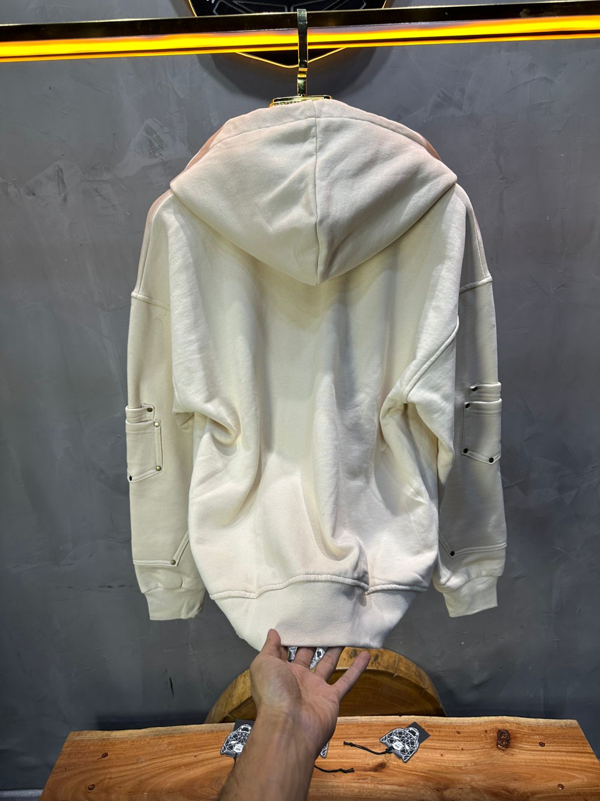 HOODIE BEIGE ZIP 5190 - ZG PREMIUM