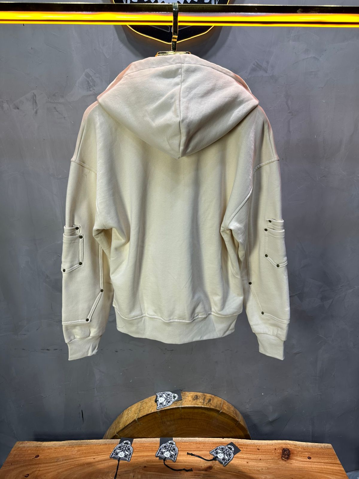 HOODIE BEIGE ZIP 5190 - ZG PREMIUM