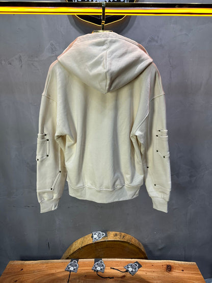 HOODIE BEIGE ZIP 5190 - ZG PREMIUM