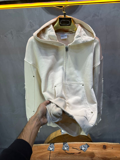 HOODIE BEIGE ZIP 5190 - ZG PREMIUM