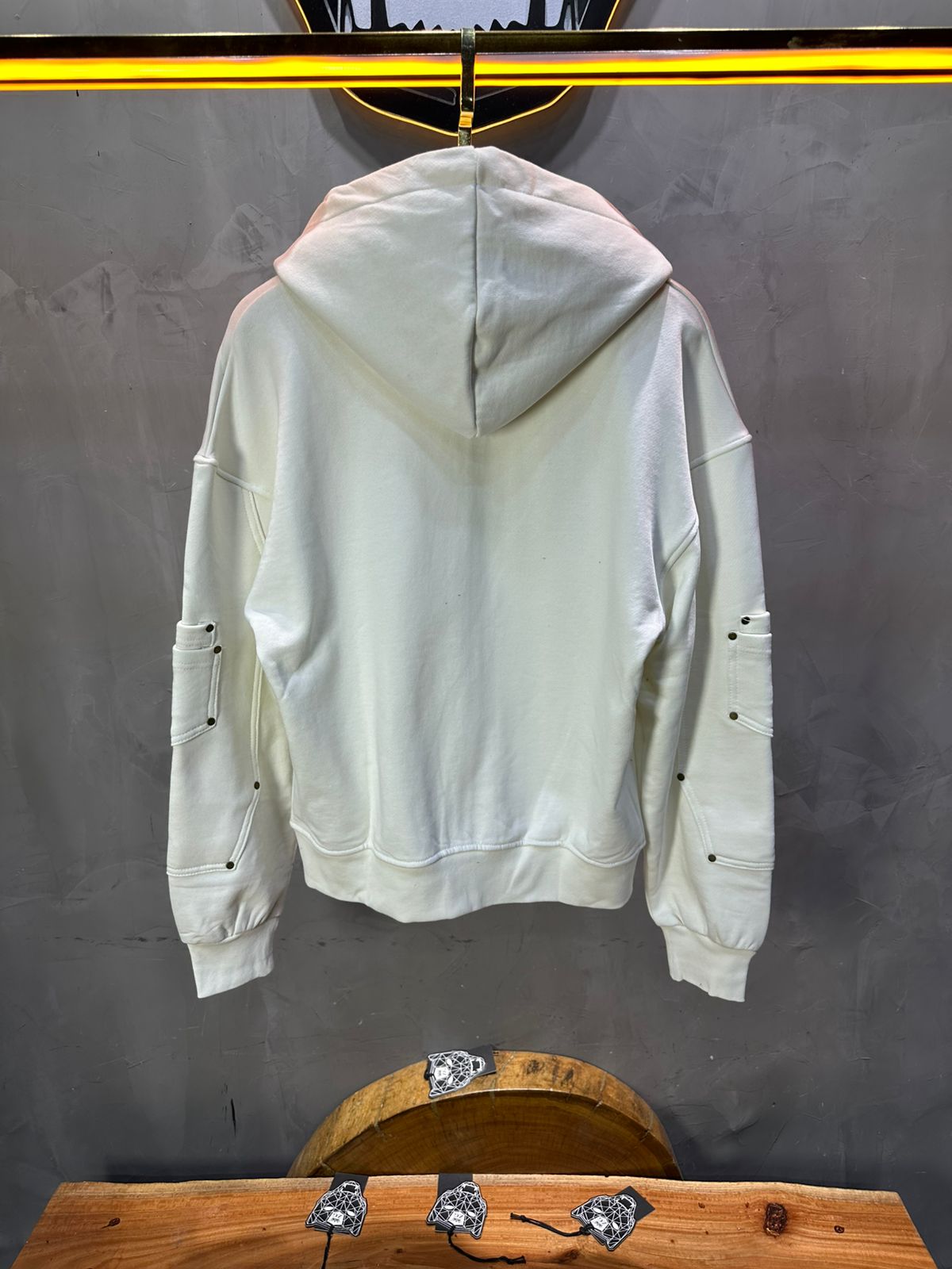 HOODIE BLANC ZIP 5190 - ZG PREMIUM