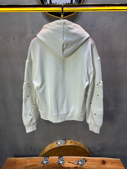 HOODIE BLANC ZIP 5190 - ZG PREMIUM