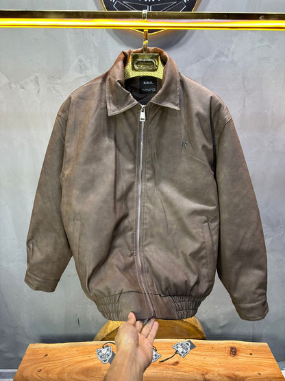 BOMBER CUIR KAKI CLASSIQUE 122