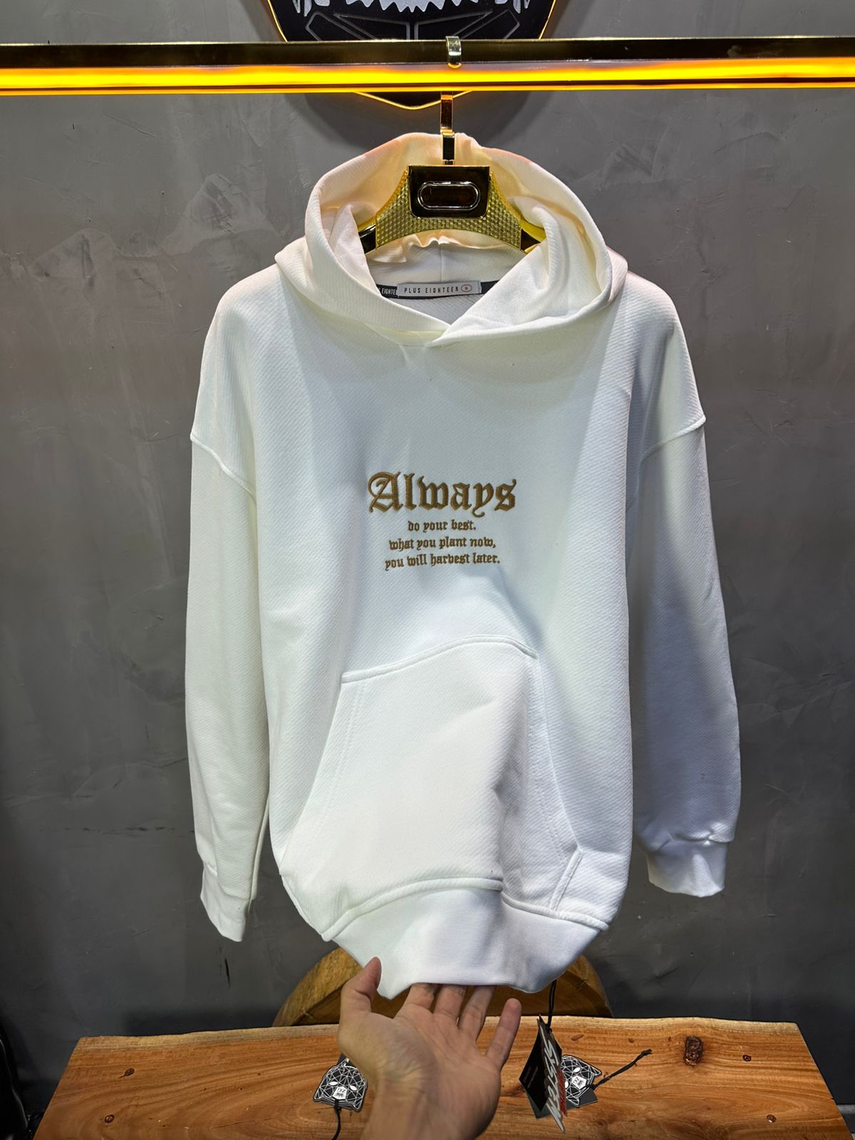 SWEAT CAPUCH BLANC ALWAYS 7528 - ZG PREMIUM