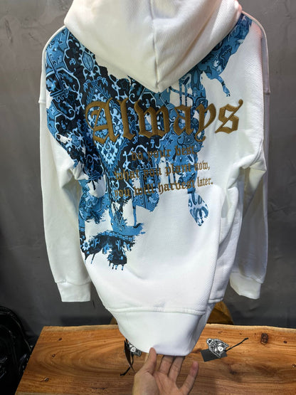 SWEAT CAPUCH BLANC ALWAYS 7528 - ZG PREMIUM