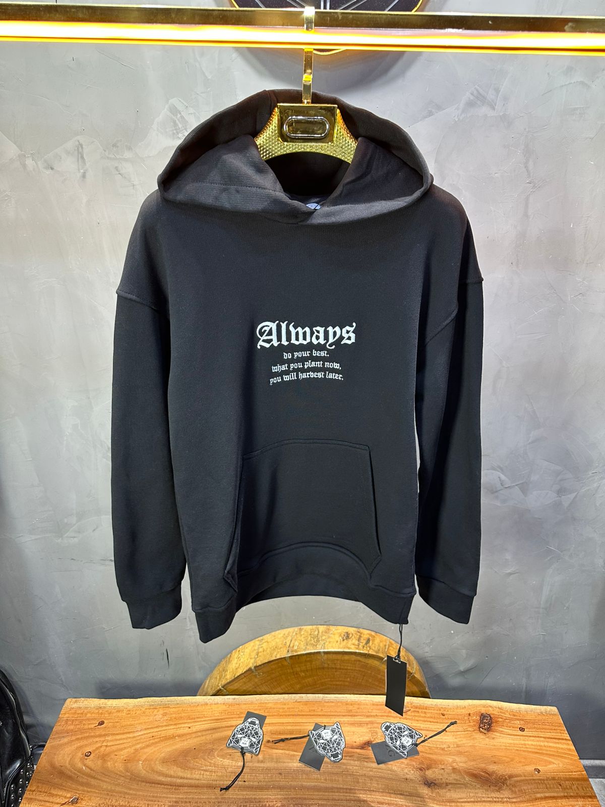 SWEAT CAPUCH NOIR ALWAYS 7528 - ZG PREMIUM