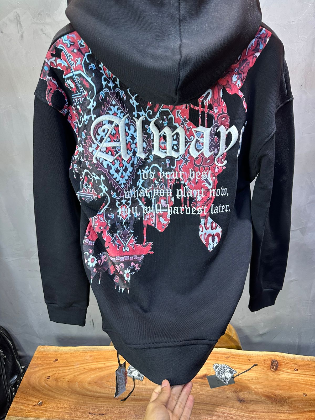 SWEAT CAPUCH NOIR ALWAYS 7528 - ZG PREMIUM