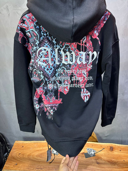 SWEAT CAPUCH NOIR ALWAYS 7528 - ZG PREMIUM