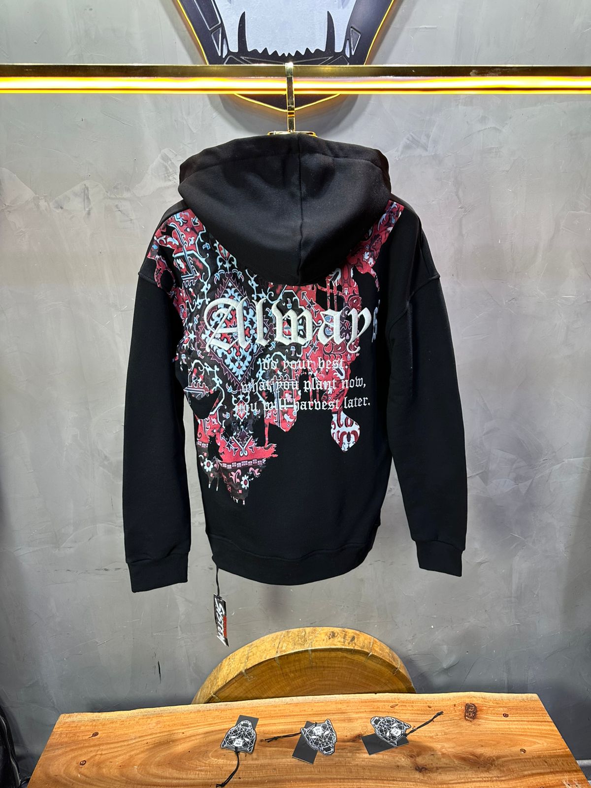 SWEAT CAPUCH NOIR ALWAYS 7528 - ZG PREMIUM