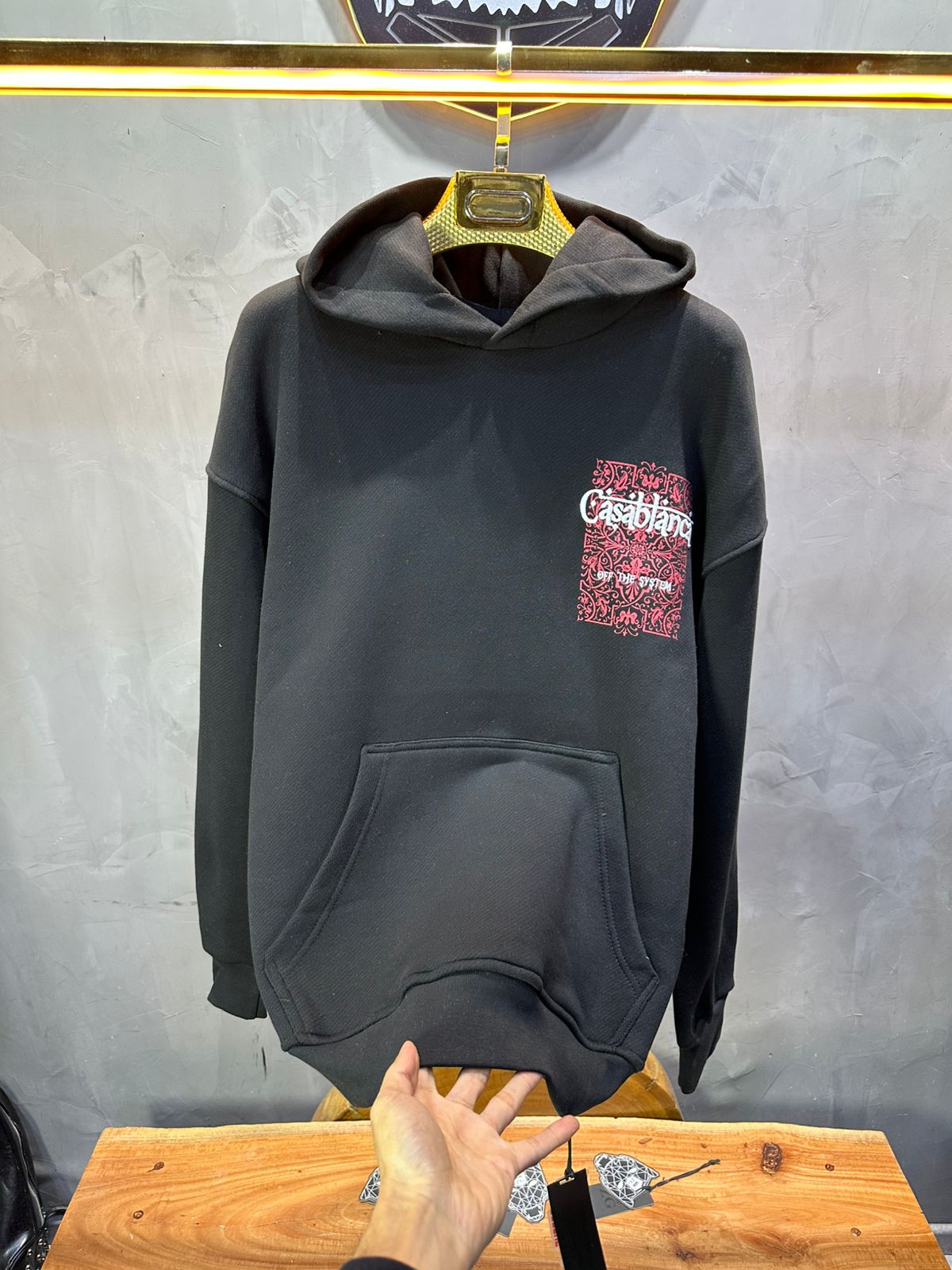 SWEAT CAPUCH NOIR CASABLANCA 7521 - ZG PREMIUM